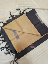 Chinnalampattu Saree - Dual Shade Beige with Brown