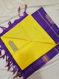 Chinnalampattu Saree - Yellow with Purple