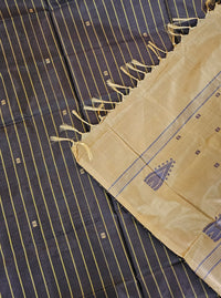 Chinnalampattu Saree - Brown with Beige