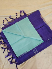 Chinnalampattu Saree - Sea Green with Violet