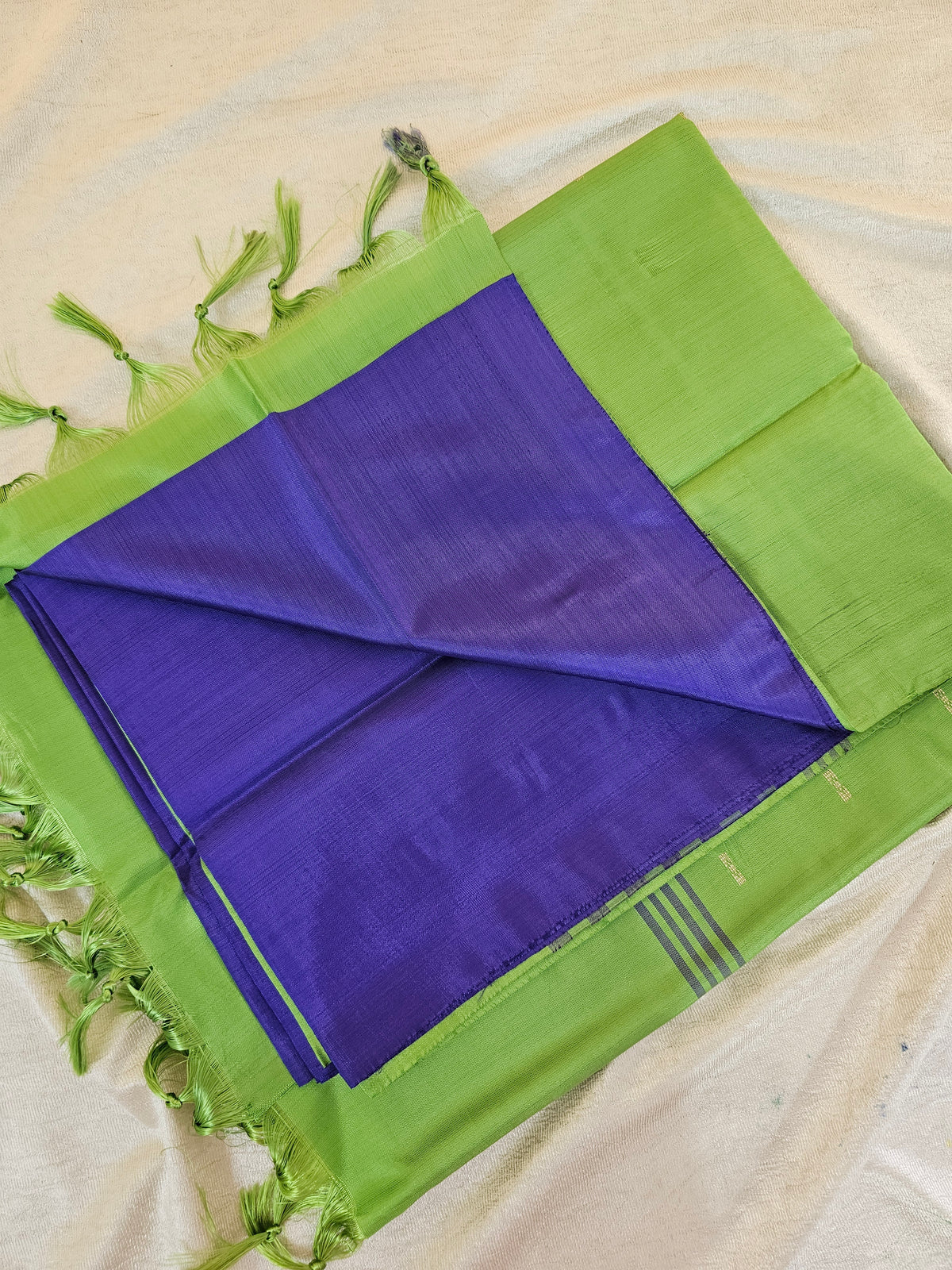 Chinnalampattu Saree - Violet with Green
