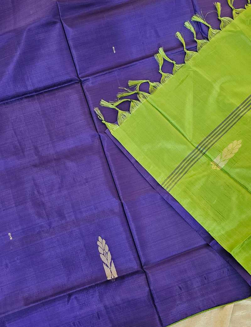 Chinnalampattu Saree - Violet with Green