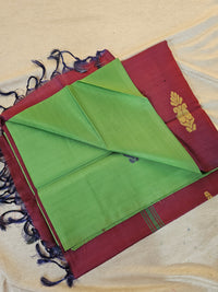 Chinnalampattu Saree - Green with Maroon
