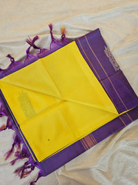 Chinnalampattu Saree - Yellow with Purple