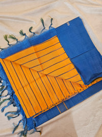 Chinnalampattu Saree - Orange with Blue