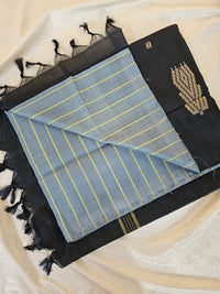 Chinnalampattu Saree - Grey with Black