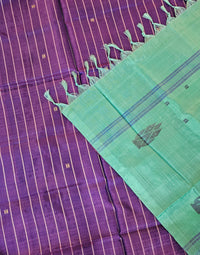 Chinnalampattu Saree - Purple with Blue