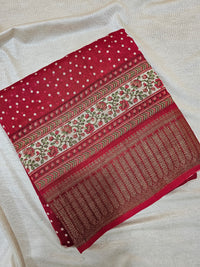 Pure Chanderi Butter Silk - Red