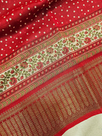 Pure Chanderi Butter Silk - Red