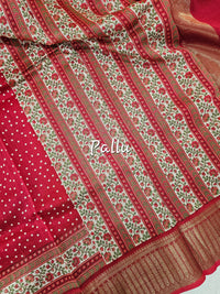Pure Chanderi Butter Silk - Red