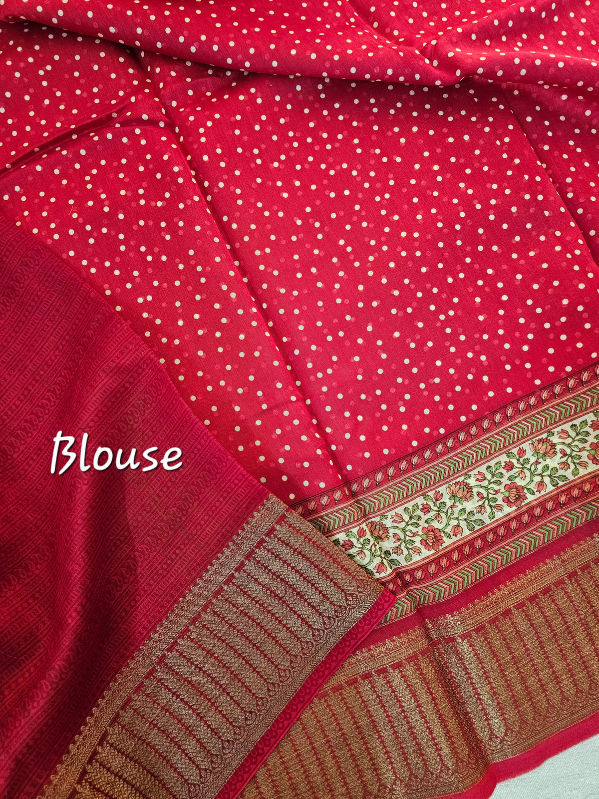 Pure Chanderi Butter Silk - Red