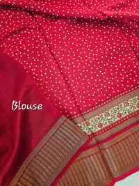 Pure Chanderi Butter Silk - Red