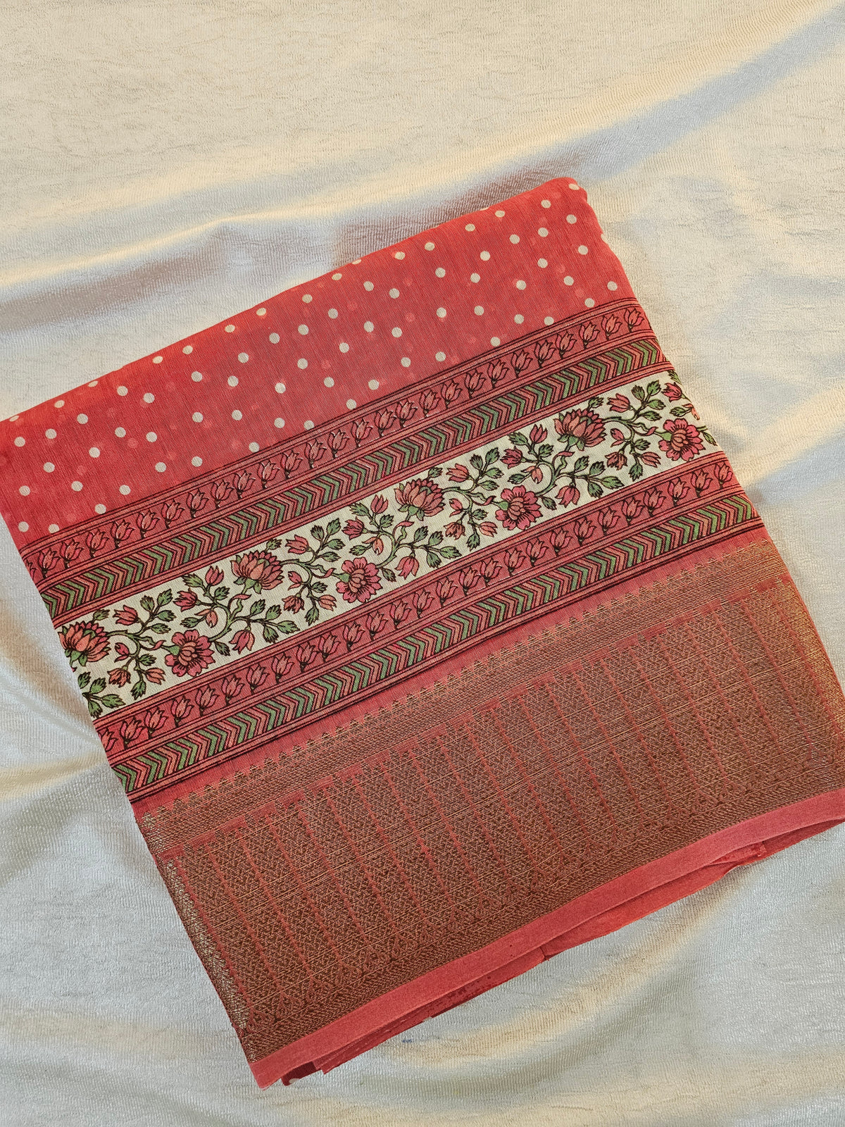 Pure Chanderi Butter Silk - Peach