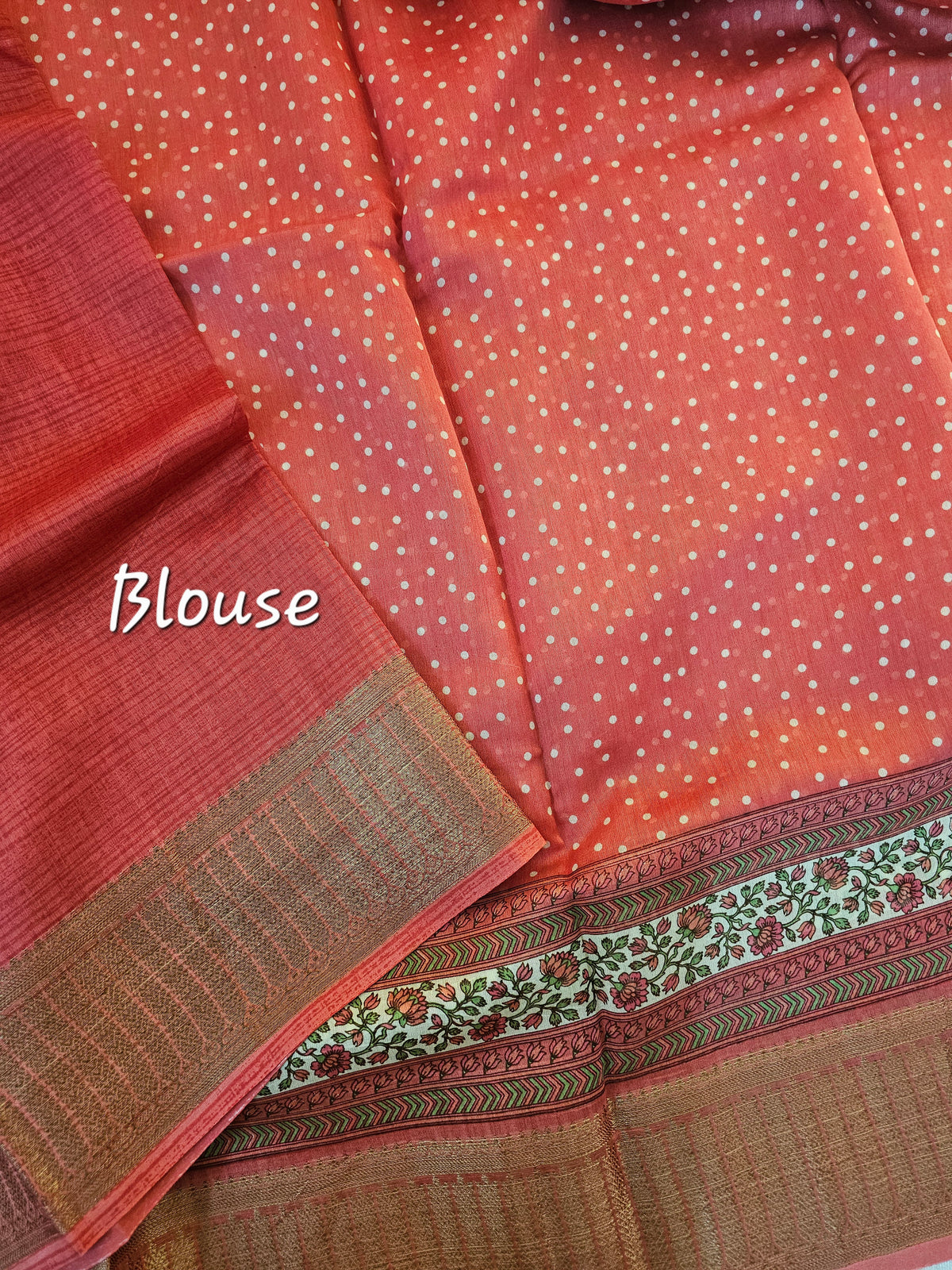 Pure Chanderi Butter Silk - Peach
