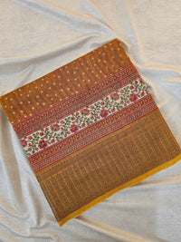 Pure Chanderi Butter Silk - Mustard Yellow