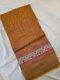Pure Chanderi Butter Silk - Mustard Yellow