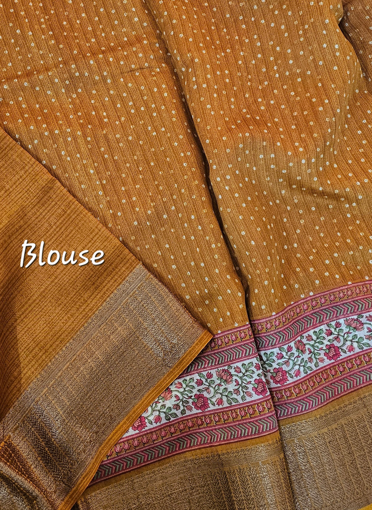 Pure Chanderi Butter Silk - Mustard Yellow