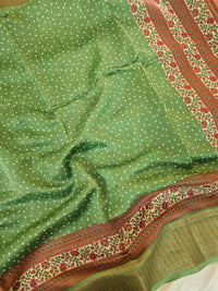 Pure Chanderi Butter Silk - Green