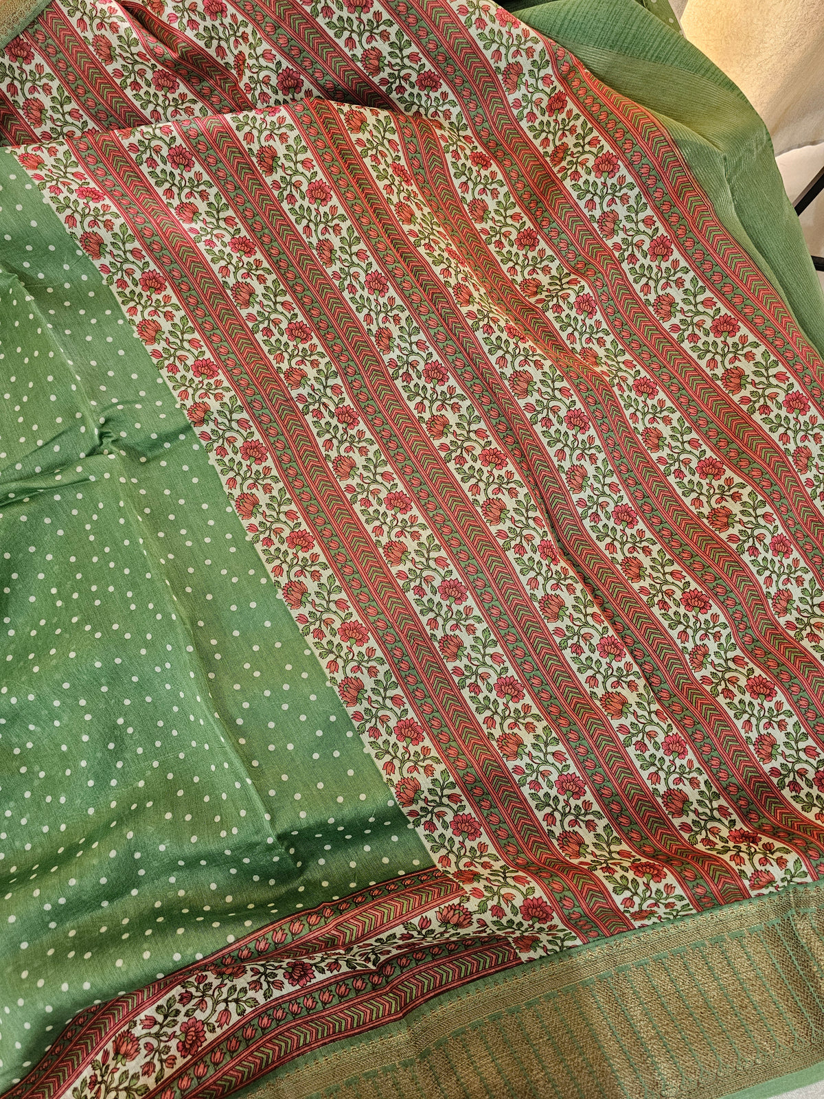 Pure Chanderi Butter Silk - Green