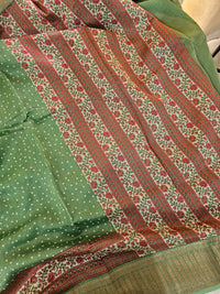 Pure Chanderi Butter Silk - Green