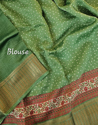 Pure Chanderi Butter Silk - Green