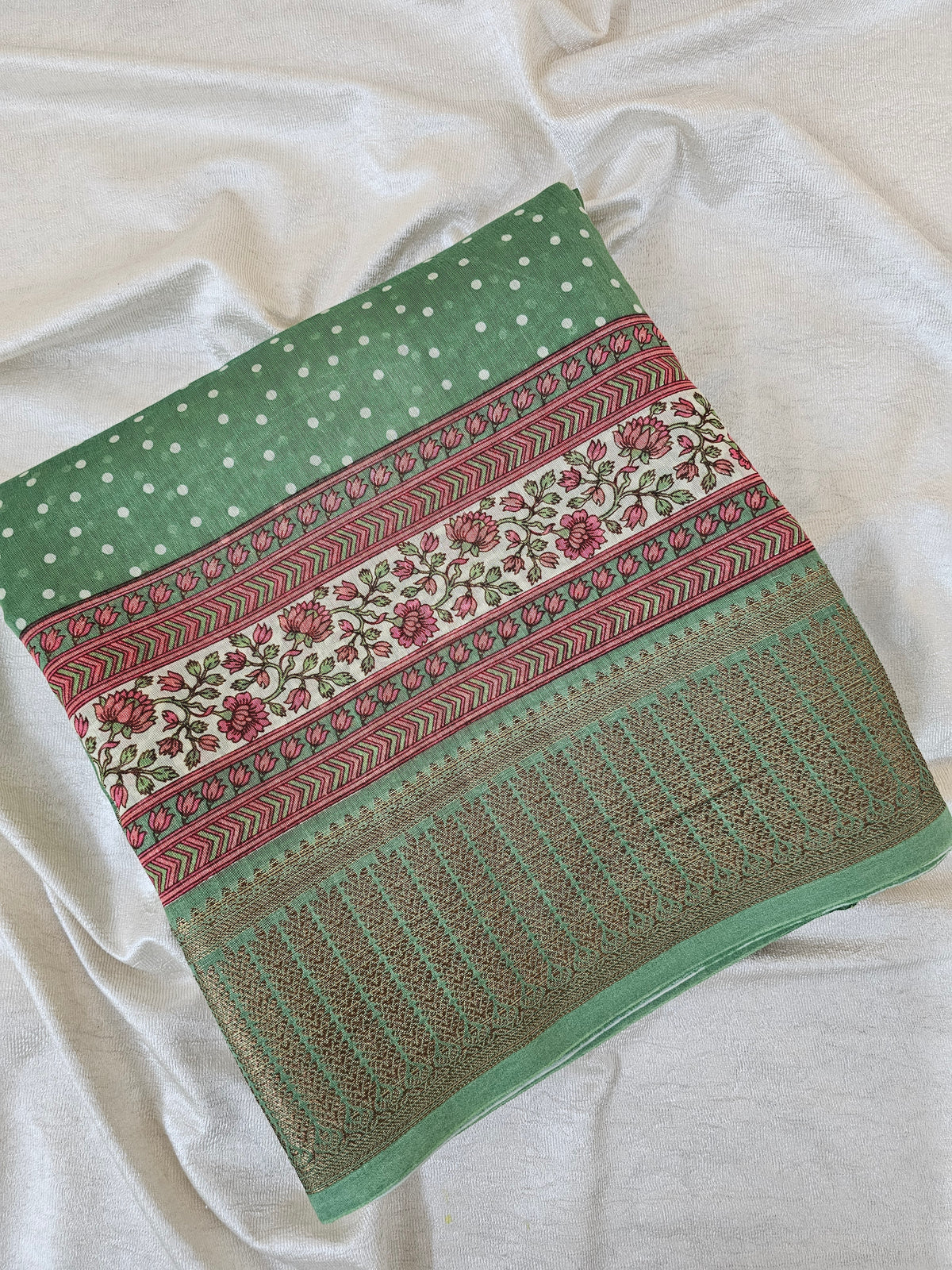 Pure Chanderi Butter Silk - Green