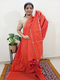 Mangalagiri Silk Cotton - Orangeb