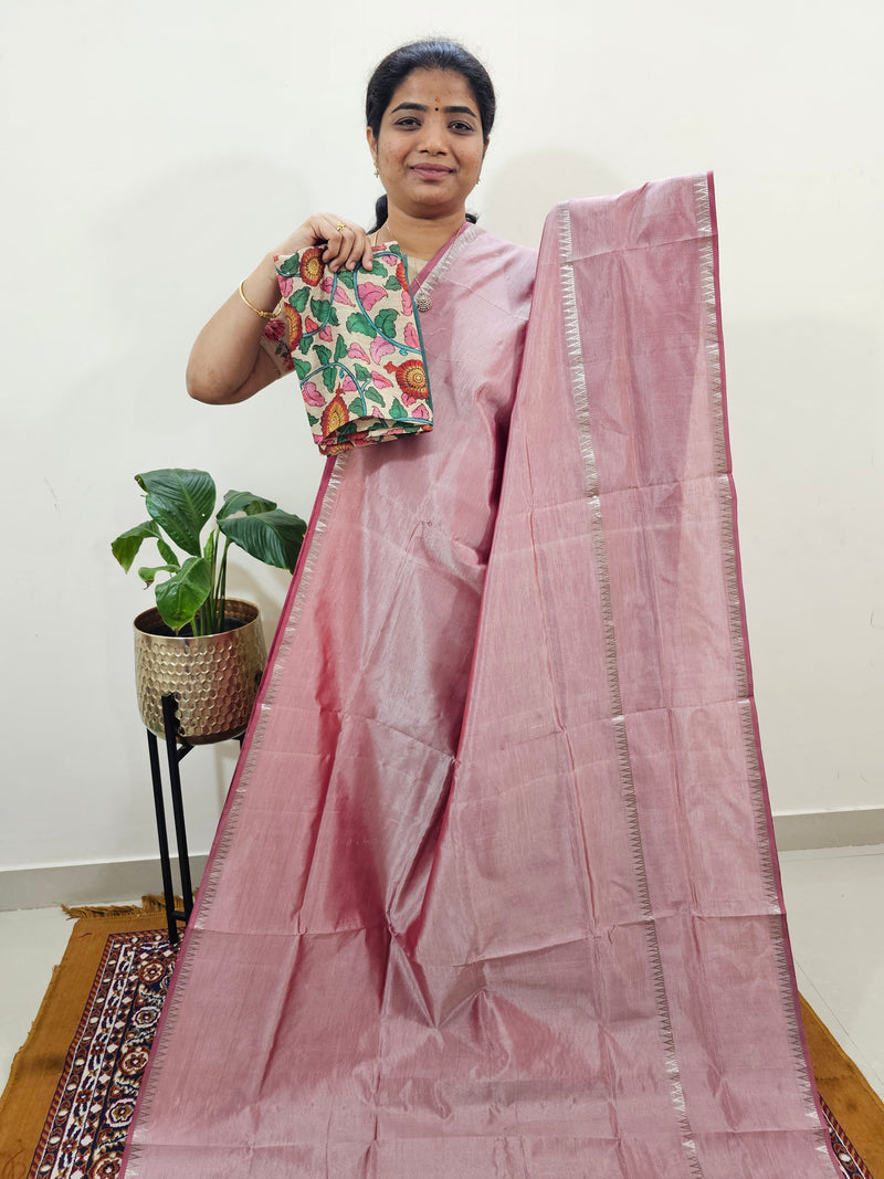 Mangalagiri Silk Cotton - Onion Pink
