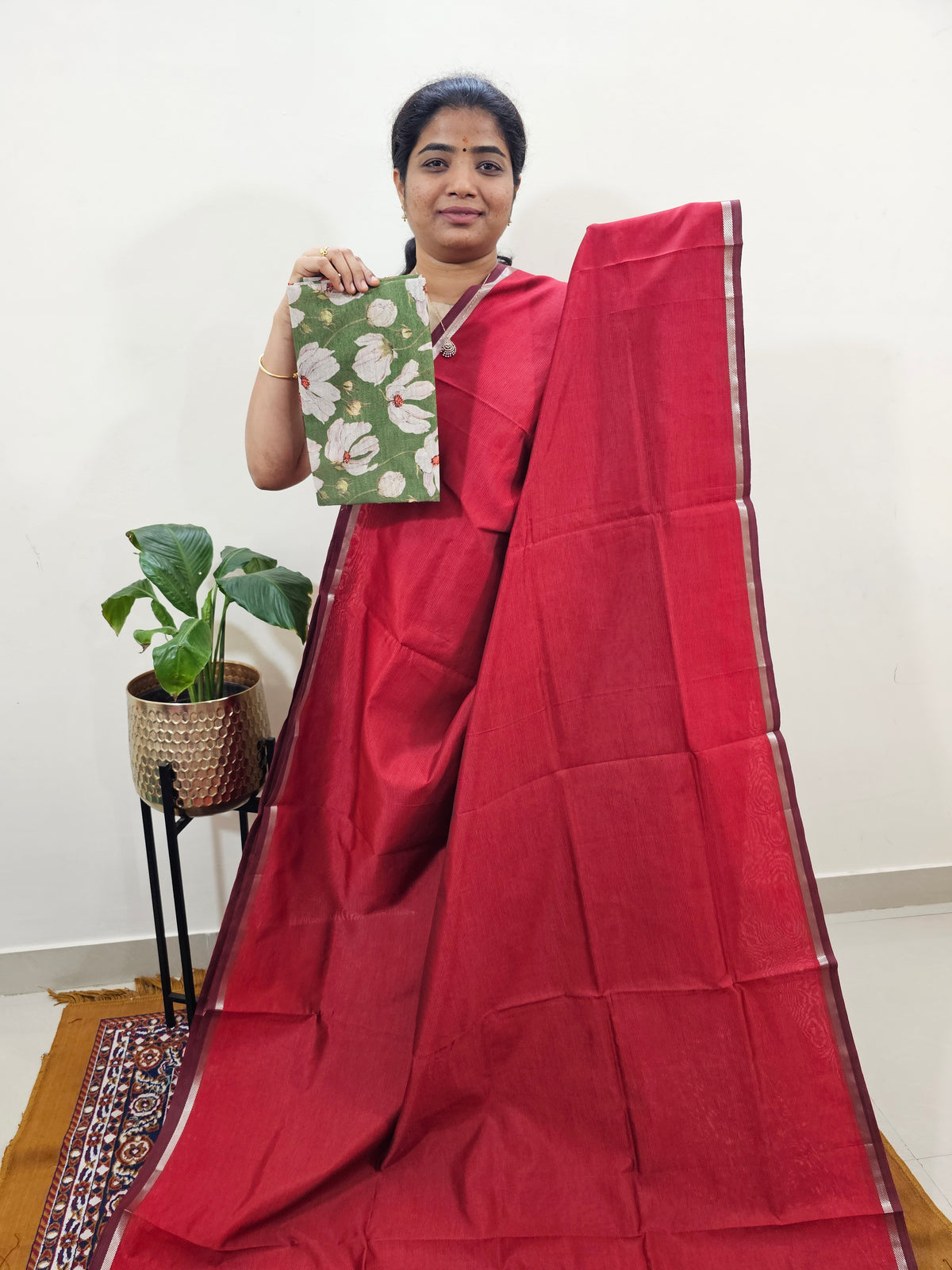 Mangalagiri Silk Cotton - Red
