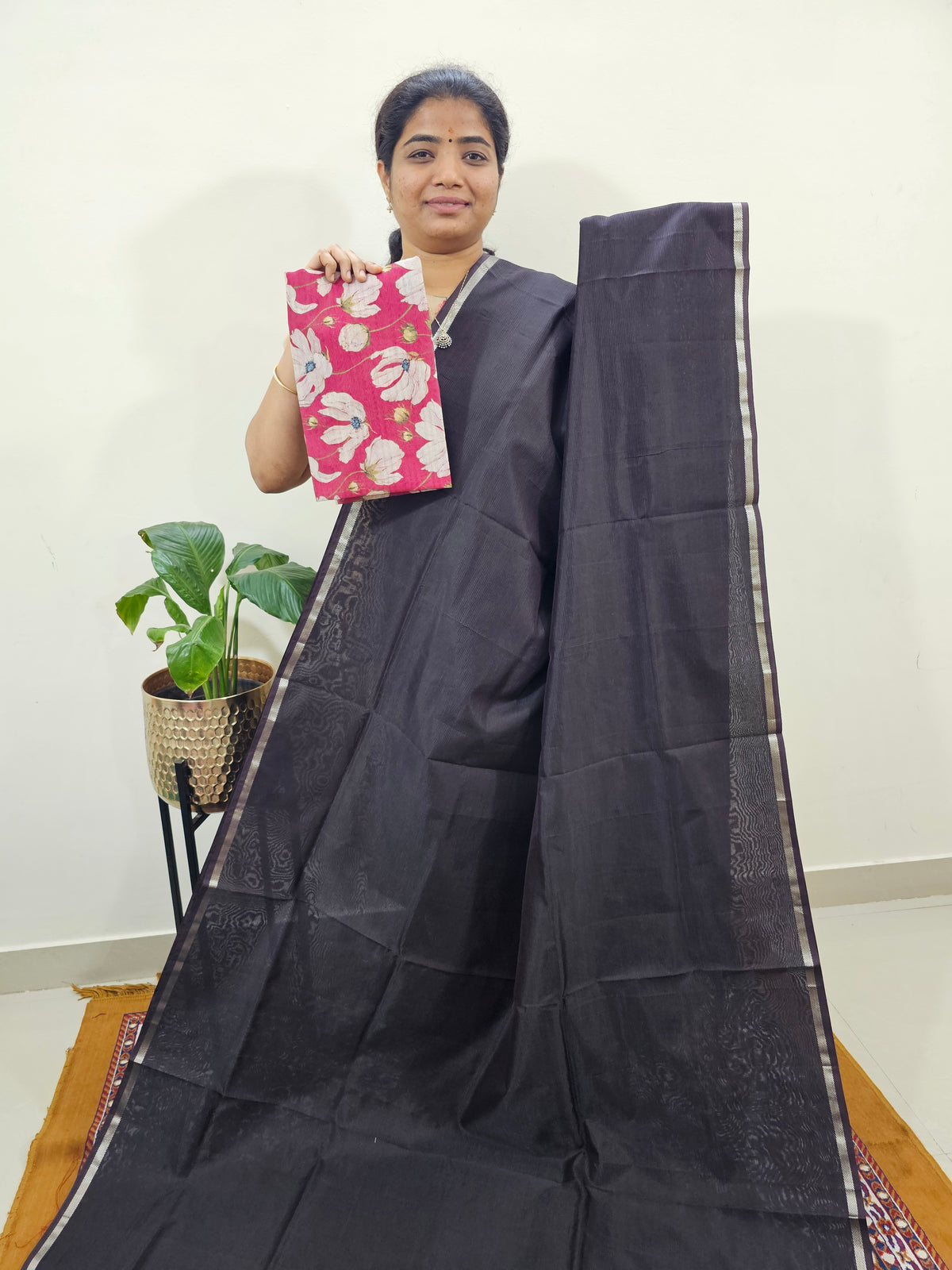 Mangalagiri Silk Cotton - Dark Brown