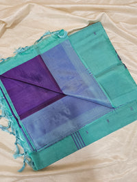 Chinnalampattu Saree- Purple with Sea Green