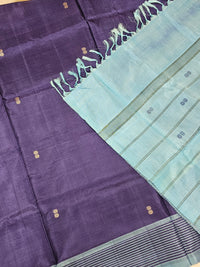 Chinnalampattu Saree- Dark Blue with Sky Blue