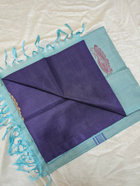 Chinnalampattu Saree- Purple with Blue