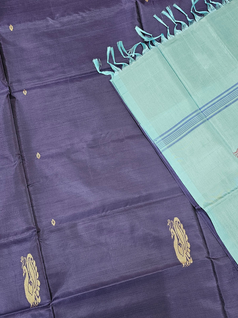Chinnalampattu Saree- Purple with Blue