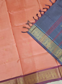 Chinnalampattu Border - Peach with Dual Shade Grey