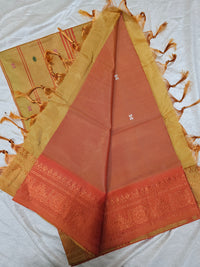 Chinnalampattu Border - Dual Shade Orange with Mustard Yellow