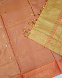 Chinnalampattu Border - Dual Shade Orange with Mustard Yellow