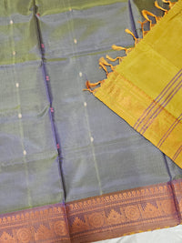 Chinnalampattu Border - Dual Shade Grey with Mustard Yellow