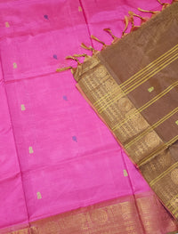 Chinnalampattu Border - Pink with Brown