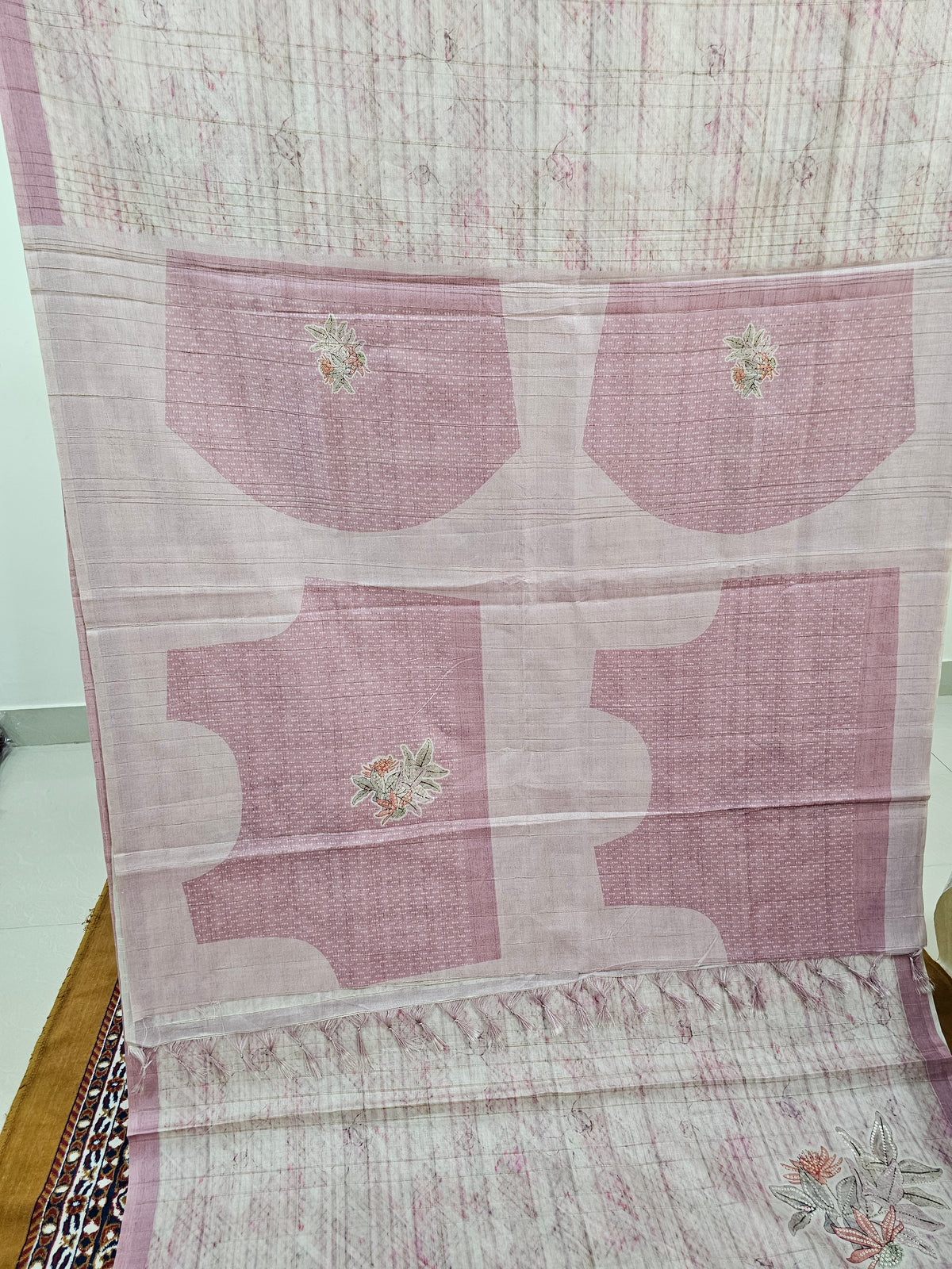 Soft Semi Tussar - Pink