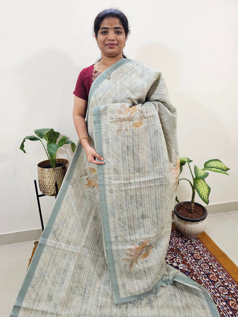 Soft Semi Tussar - Sea Green