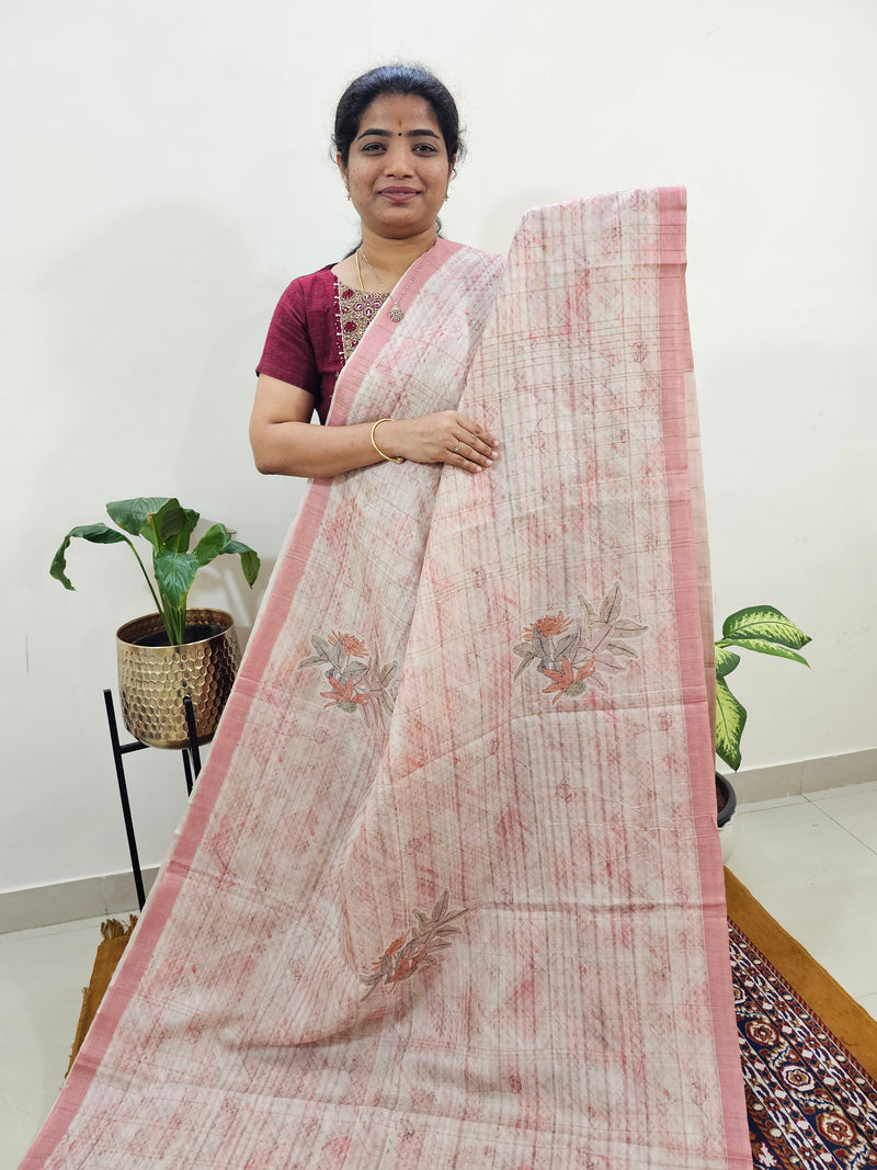 Soft Semi Tussar - Peach