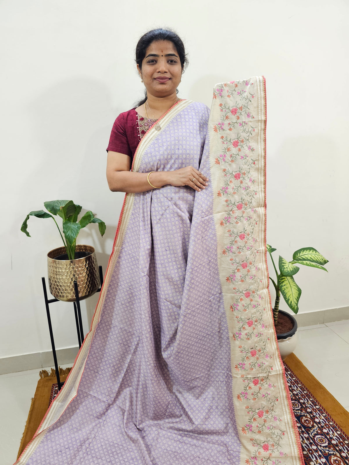 Soft Semi Tussar - Lavender