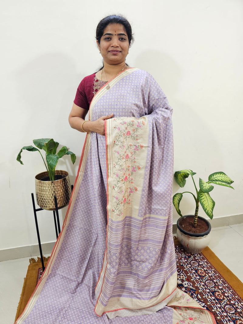 Soft Semi Tussar - Lavender