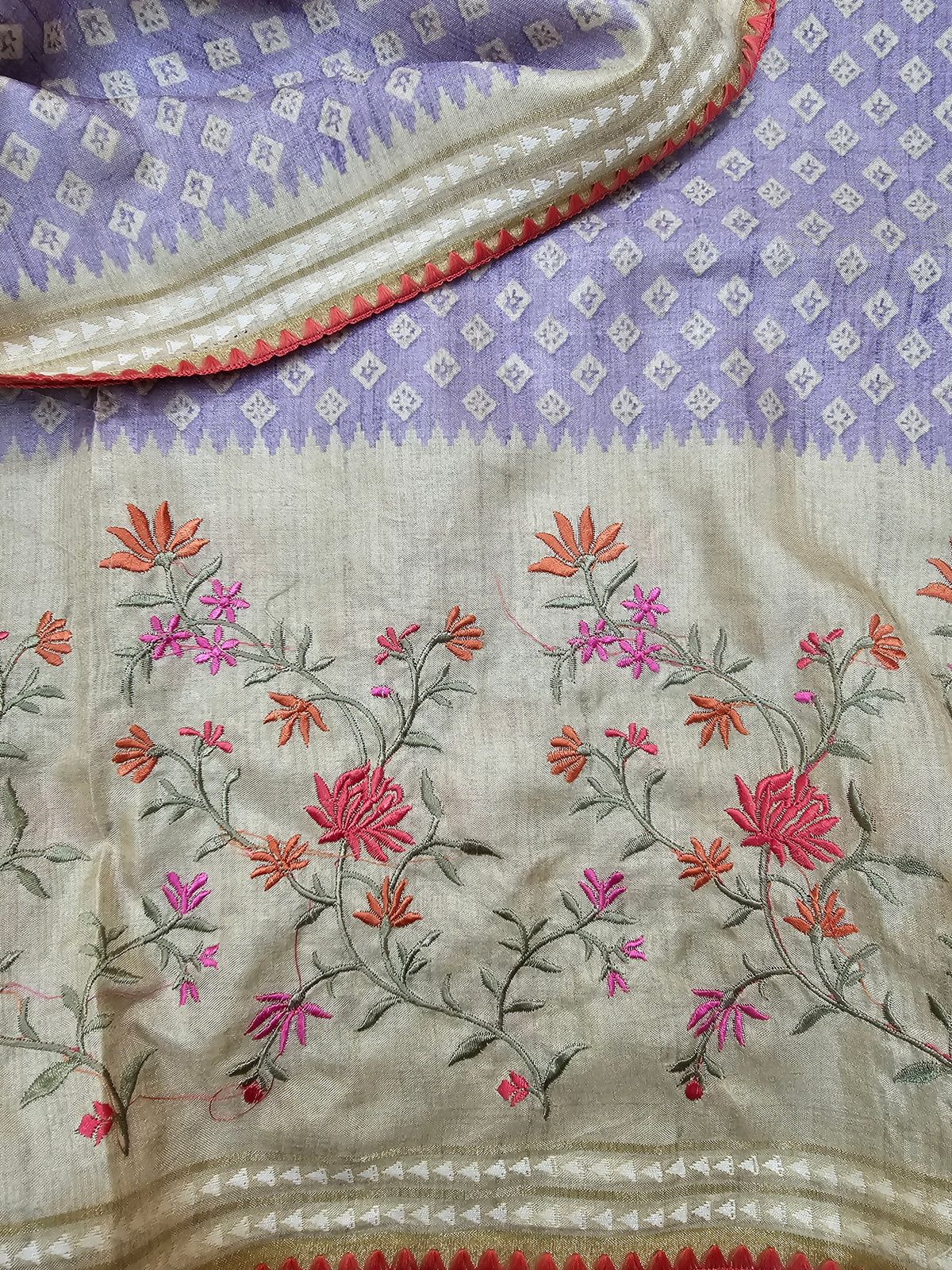 Soft Semi Tussar - Lavender