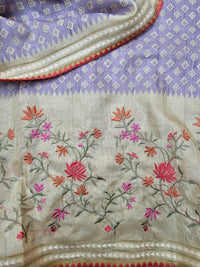 Soft Semi Tussar - Lavender