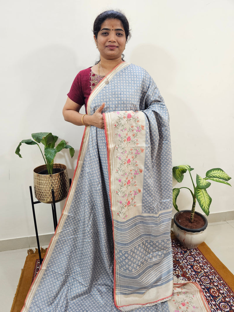 Soft Semi Tussar - Grey