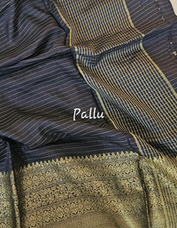 Semi Viscous Crepe Silk Saree - Black