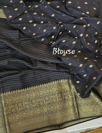Semi Viscous Crepe Silk Saree - Black