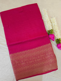 Semi Viscous Crepe Silk Saree - Pink